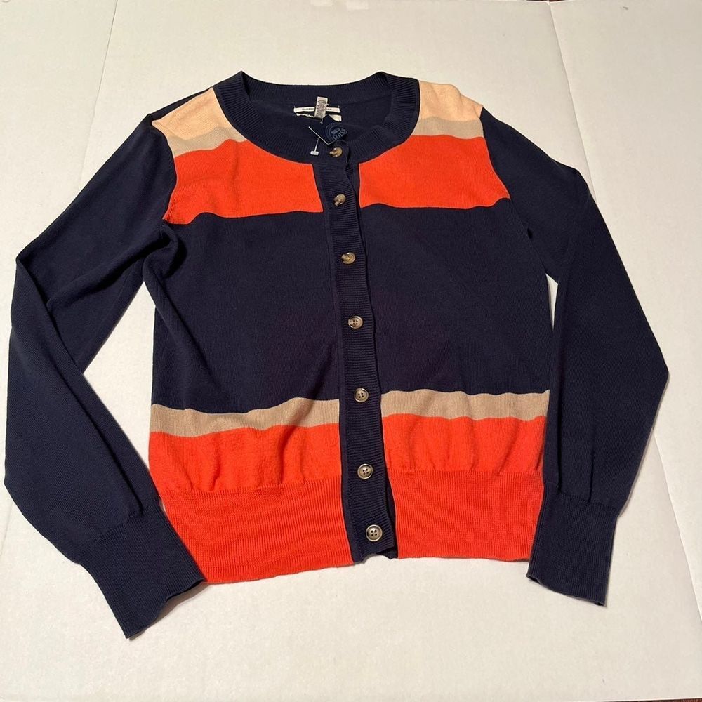 G.H. Bass & Co. colorblock striped cardigan Womens Size Medium NEW‎ - Picture 6 of 12